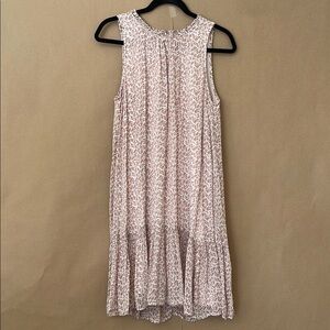 Anthropologie Pink Floral Midi Dress